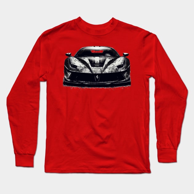 Ferrari F8 Long Sleeve T-Shirt by Vehicles-Art